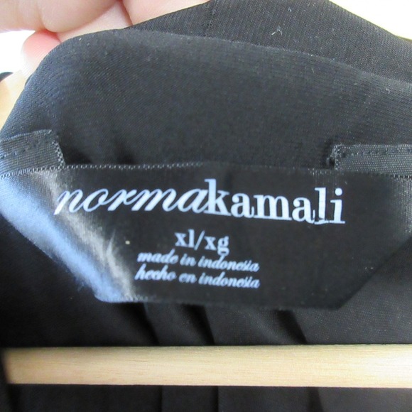 Norma Kamali Sleeveless Wrap Dress XL Black Twist Front Stretch Designer 520 - Picture 2 of 12